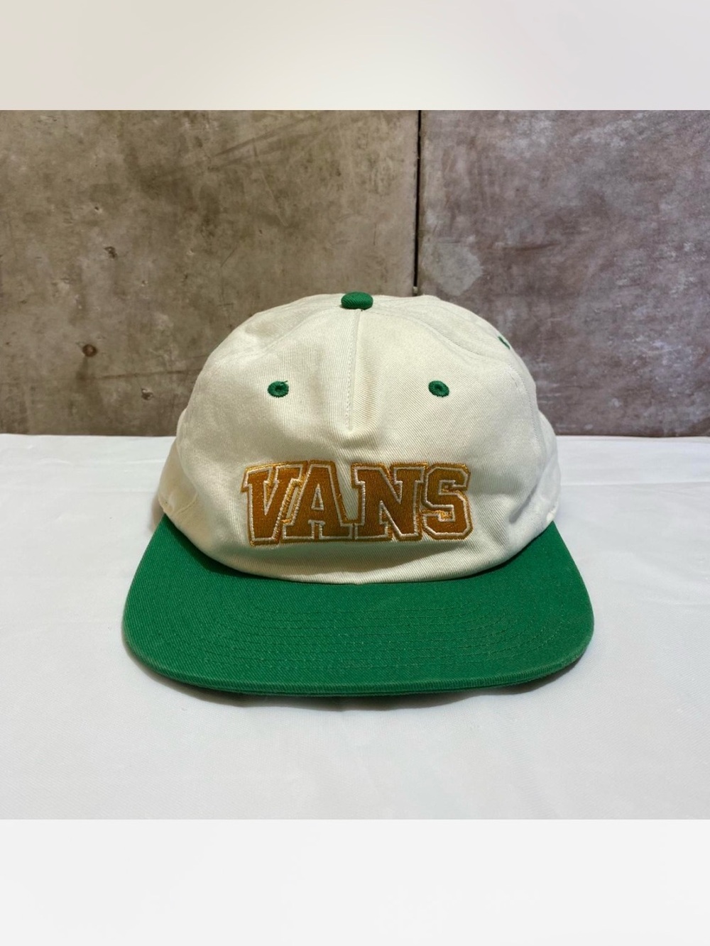 Vans Two-Tone Cream and Green Baseball Cap